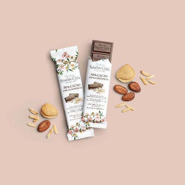 Xocolata 70% cacau i ametlles